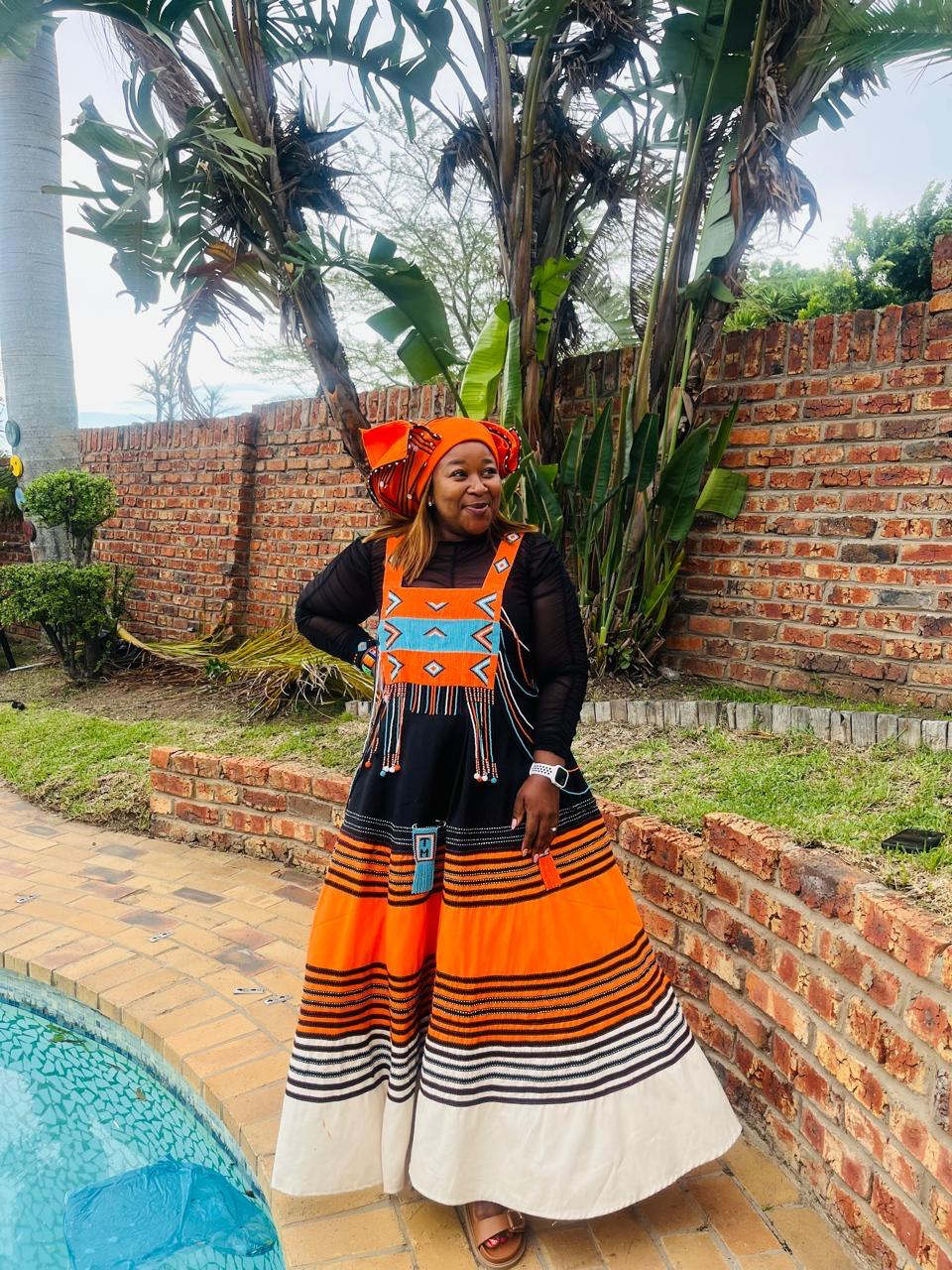 Nqothu Orange Gown